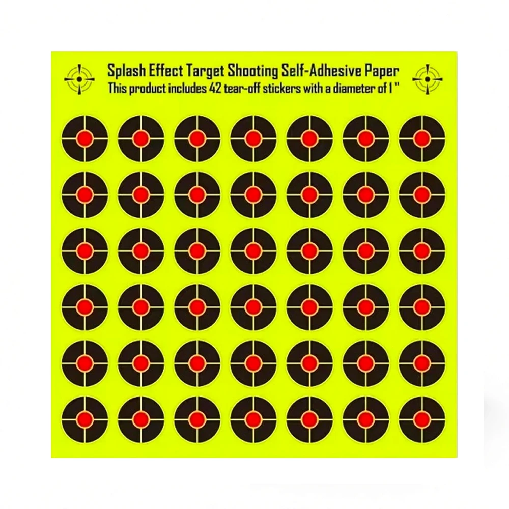 10 planches de 42 cibles autocollantes fluorescentes 20 x 20 cm