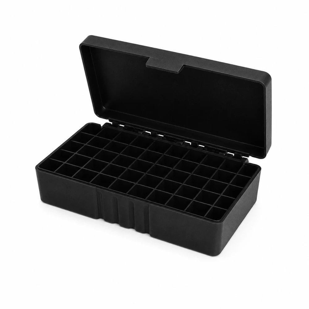 Boîte de Rangement Noire 50 Munitions 9 mm