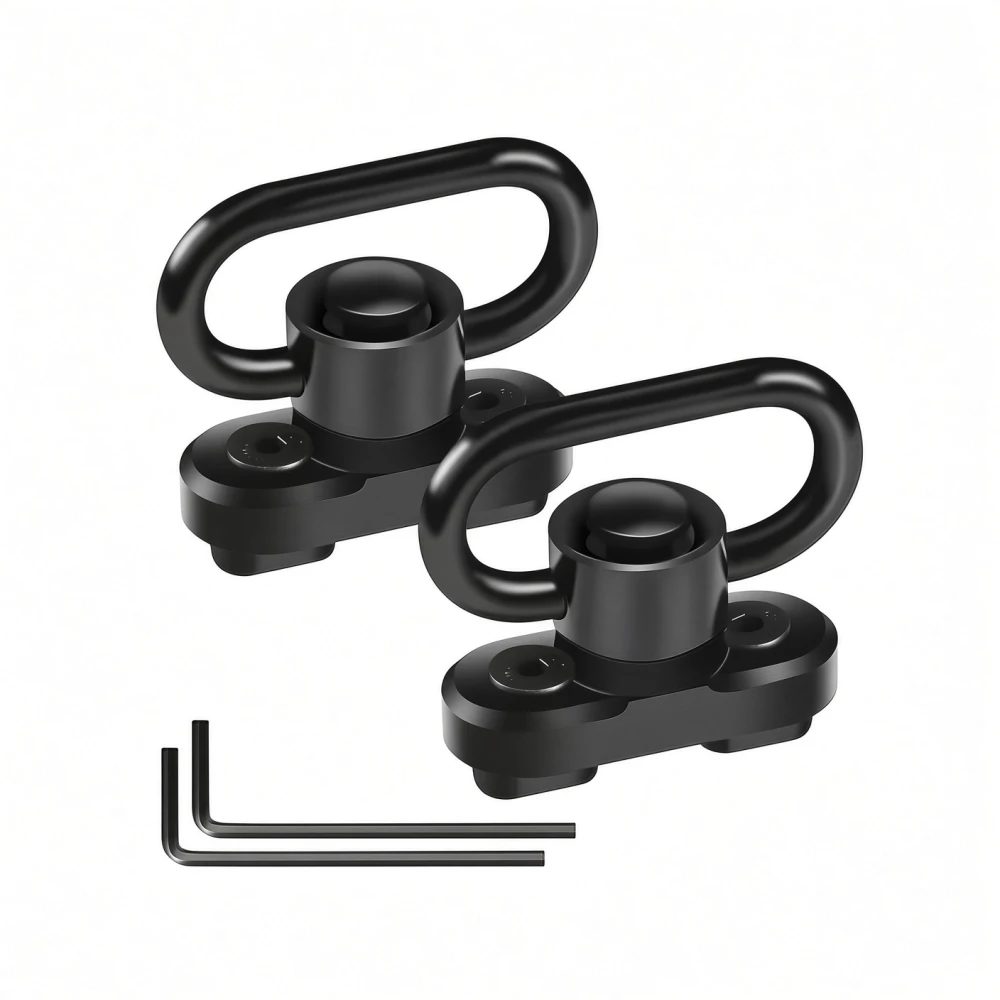 Adaptateur Boucle QD M-Lok Rotatif 360° 1,25" - Lot de 2, Noir