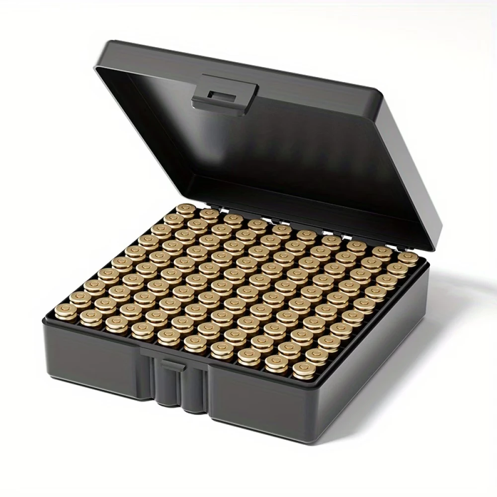 Boîte de Rangement 100 Munitions 9mm Noire