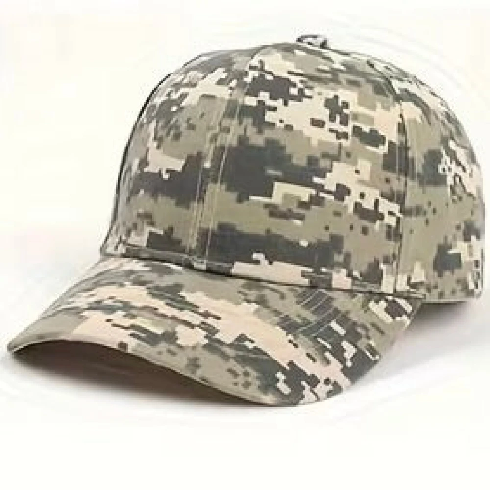 Casquette Baseball Camouflage Numérique Beige Unisexe Sport Outdoor Acrylique