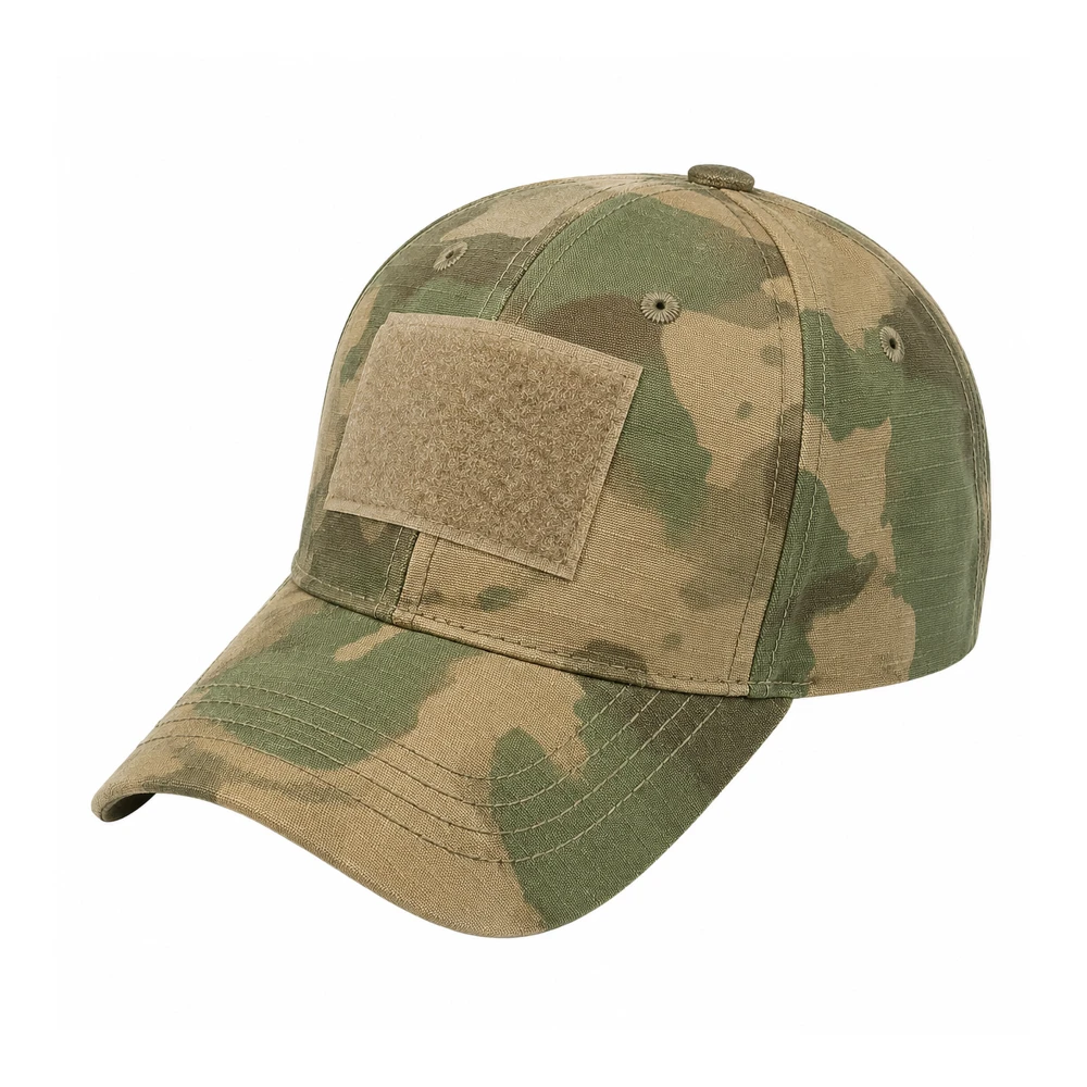 Casquette Baseball Camouflage Vert Ruines Unisexe Outdoor Polyester