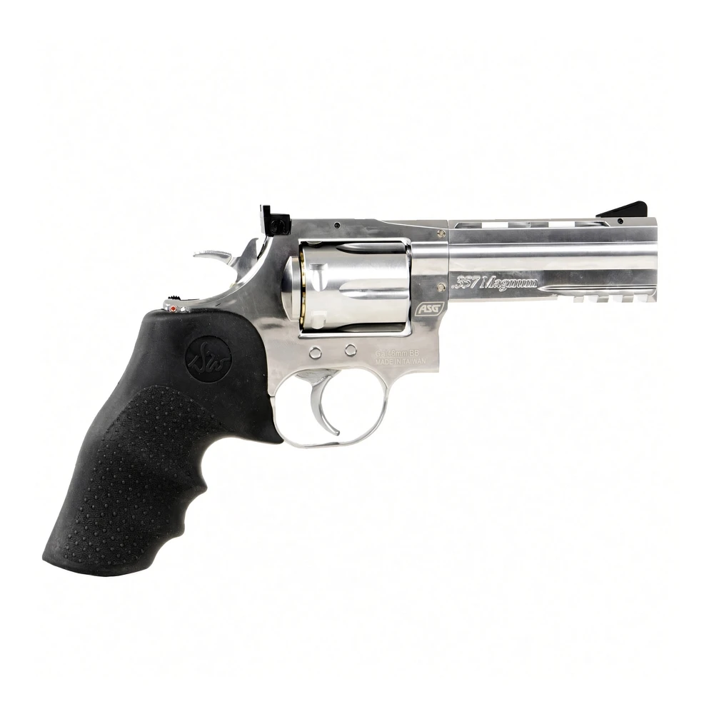 Revolver ASG Dan Wesson 715 Nickelé 4 pouces CO2 6 mm Airsoft