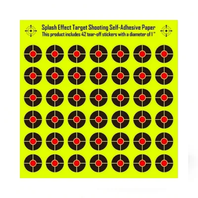 10 planches de 42 cibles autocollantes fluorescentes 20 x 20 cm