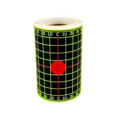 100 Cibles Carrées Réactives 10,16 cm à Grille de Réglage Fluorescente