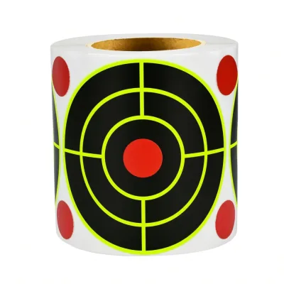 Lot 200 Cibles Autocollantes Réactives Rondes 76 mm Fluorescentes avec Pastilles de Réparation