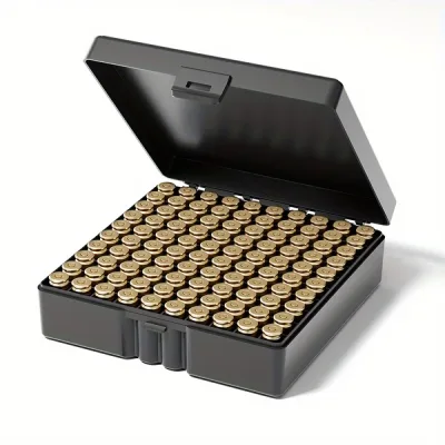 Boîte de Rangement 100 Munitions 9mm Noire