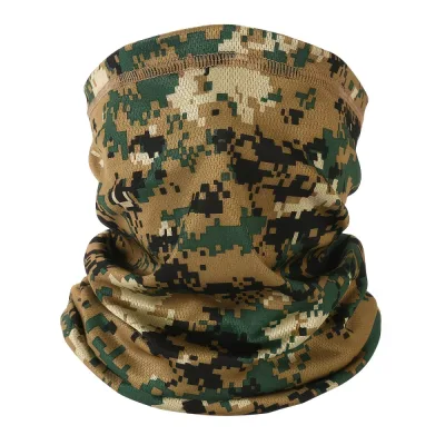 Cache-Cou Camouflage Digital Woodland Unisexe Respirant Acrylique