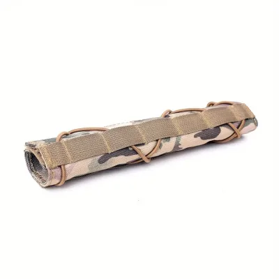 Housse de silencieux camouflage CP en nylon résistant - protection tactique pour modérateur de son