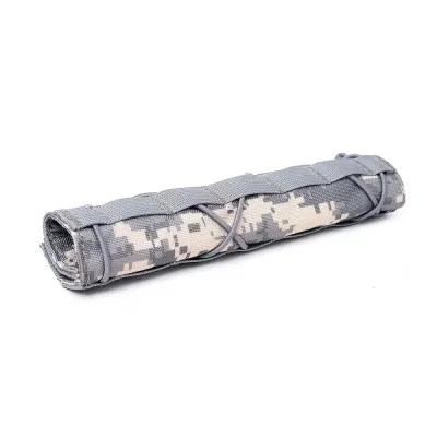 Housse de silencieux camouflage ACU en nylon résistant - protection tactique pour modérateur de son