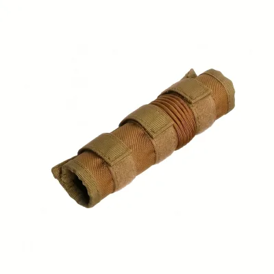 Housse de silencieux tan en nylon résistant - protection tactique pour modérateur de son