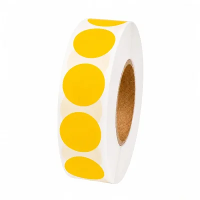 1000 Pastilles Rondes Jaunes 13mm