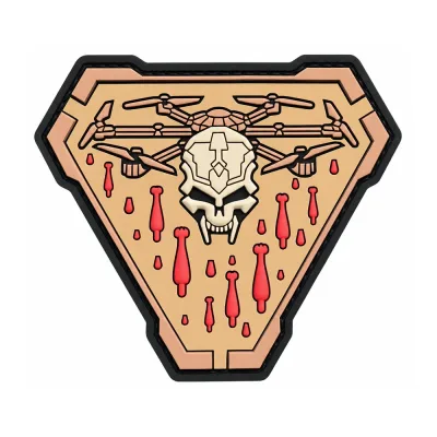 Patch PVC 3D Skull Warrior Beige